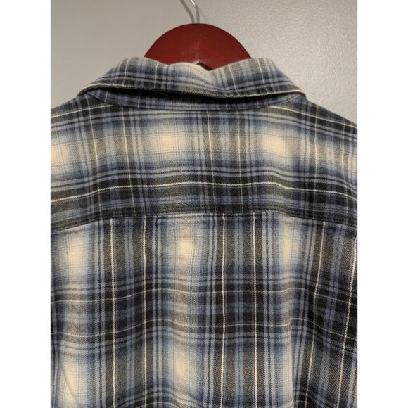 Carhartt Relaxed Fit Flannel Shirt Mens L Plaid Casual Button Down Pocket Blue - Picture 9 of 16